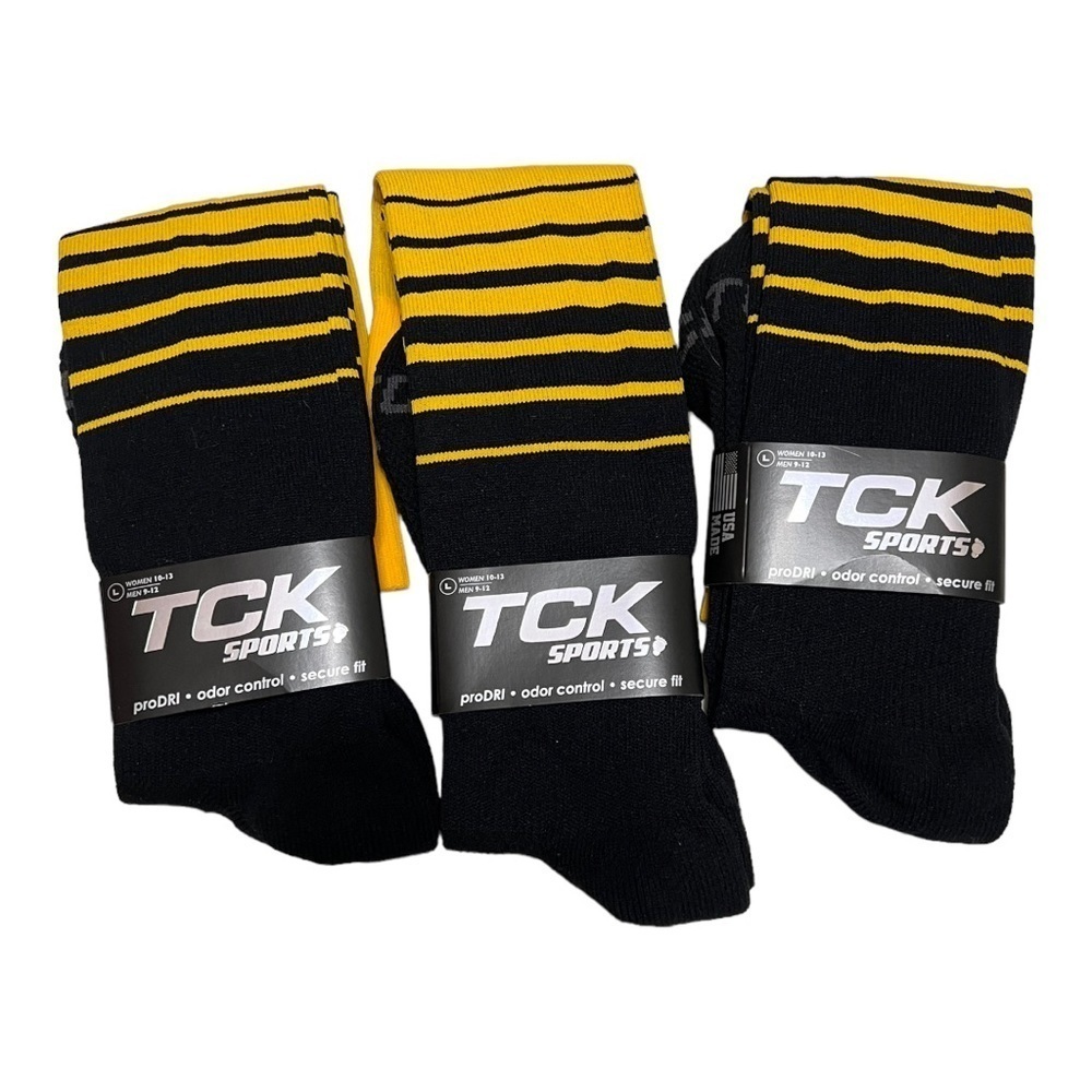 TCK Sports Elite NWT Breaker SoccerAthletic Tall Active Socks 3 Pack Men’s 9-12 - Picture 5 of 8